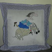Racing Granny Cushion